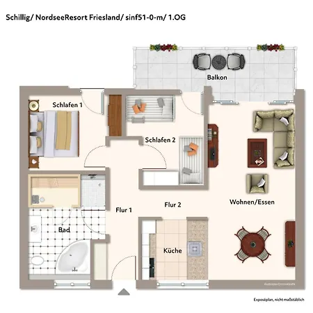 Nordseeresort Friesland 51-0-m Apartment Schillig